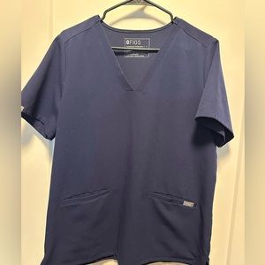 Figs Navy Blue Large Scrub Top